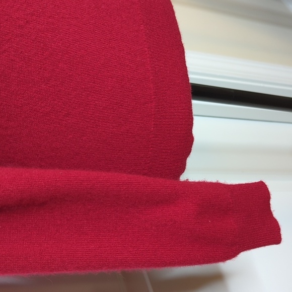 Lord & Taylor 100% Cashmere Red Gray Classic Turtleneck Sweater S - Picture 4 of 10